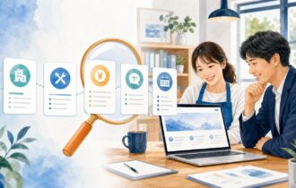 AI検索対策診断でホームページの会社情報やサービスを確認する様子